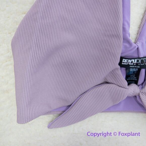 New! Set! Beach Riot Free People Rib Dallas Emma bikini bottom lavender, size S - Picture 9 of 12